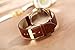 Gift-HK New Mens Women World Sea Map Table Leather Wrist Watch Quartz Brown