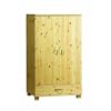 Childrens Pine Low Wardrobe with Drawer
