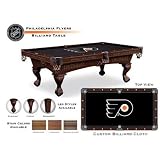 8' Licensed Logo Pool Table Leg Style: Bridgeport, Finish: Brandywine, Team: Philadelphia Flyers