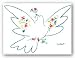 Dove with Flowers by Pablo Picasso 30"x24" Art Print Poster