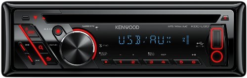 Kenwood KDC-U30R Autoradio (CD/MP3-Tuner, USB und AUX-IN) schwarz