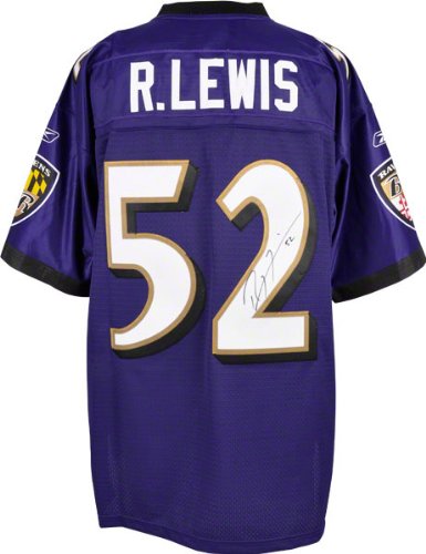 Ray Lewis Autographed Jersey | Details: Baltimore Ravens, Reebok