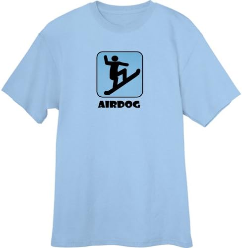 Airdog Snowboarder Novelty T Shirt>Large Lt_Blue Z11436