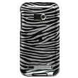 Verizon HTC Imagio Snap on Crystal Case BLACK / SILVER ZEBRA