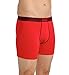 SAXX Underwear Men's Boxer Briefs – PLATINUM Men’s Underwear – Boxer Briefs with Built-In BallPark Pouch Support – Underwear for Men, Red, Large
