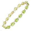Bracelet With 18.90ctw Genuine Peridots Made of Yellow Gold. Total item weight 10.9g Length 7.5in