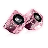 i.Sound Ice Crystal Compact Speakers for iPad 1 and 2, iPod, iPhone, Laptops, and All Audio Devices (Pink)