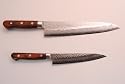 YOSHIHIRO- Hammered Damascus Japanese Sushi chef knife Petty Gyuto SET -MADE IN JAPAN + FREE SHIPPING