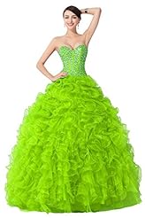 Organza Beaded Sweetheart  Sleeveless  Ball Gown Evening Dress/Prom Dress/Quinceanera Dress/Party Dress/Wedding Dress 