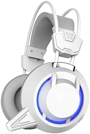 ODSX S - 108 cable head-mounted computer headset multimedia stereo headsets heavy bass glow e-sports game headphones double suspension head beam with a microphone (white)