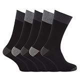 Chaussettes plaines riches en coton pour homme, pour un usage quotidien (lot de 5 paires)