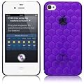 Funky Purple Honeycomb Slim Crystal Back Case Cover See Through Hard Shell Protector for iPhone 4 4S 4G 4HD Keep Talking iPhone 4 Accessories