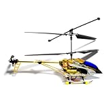 Gyro R/C - 3,5 Kanal Helikopter - FALCON  - 40cm - gold - OUTDOOR - HUBSCHRAUBER flugfertig - Helikopter mit LEDs - 4D Full Flight
