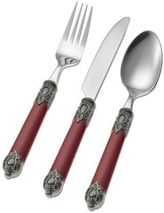 Hampton Forge Silversmiths San Remo 20-Piece Flatware Set, Red, 755U0202TE by Hampton Forge Silversmiths