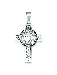 Sterling Silver US Navy Cross Charm Pendant Jewelry