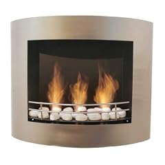 Design Edelstahl Gelkamin - Dekokamin, abgerundet