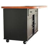 Sunset Trading Julian Kitchen Island with Sliding Ceramic Tile Top