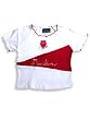 Miss Jeans - Girls Short Sleeved Tee, White, Red