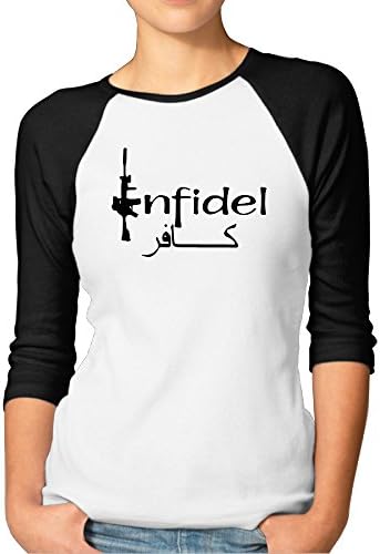 2016 Cool Woman Hot Sale Infidel 3/4 Sleeve Printed T Shirts