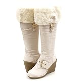 Bamboo Sheer01 Knee-High Boots Beige 10 Beige