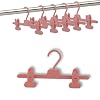 10 PINK PLASTIC CLIP COAT HANGERS 28cm - Ideal size for childrens' & smaller adult clothes