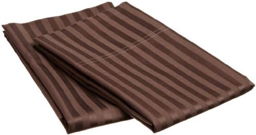 MILANI COLLECTION Striped 2 PC KING Sateen Pillowcase Set, MOCHA