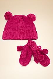Pom Pom Hat Mittens Set