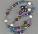 Anglican Rosary, Rainbow Colors, Milliefiorie Cross