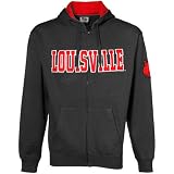 NCAA Louisville Cardinals Charcoal Classic Twill Full Zip Hoody Sweatshirt