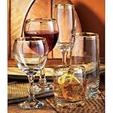 CELLINI GOLD HIGHBALL GLASSES - CELLINI GOLD HIGHBALL GLASSES, SET OF 4
