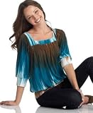 Apparel : Cha Cha Vente Square-Neck Ombre Banded-Hem Top