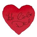 Plüschkissen in Herz-Form ICH LIEBE DICH rot