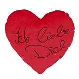 Produkt-Bild: Pl&uuml;schkissen in Herz-Form ICH LIEBE DICH rot