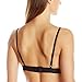 DKNY Women's Sheer Lace Bralette, Black/Skinny Dip, Medium