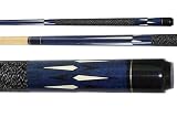 Imperial Hustler Series Blue Stain with Ivory Prongs Pool Cue
