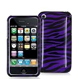 Electromaster(TM) Brand - Black / Purple Zebra Design Crystal Hard Skin Cas ....