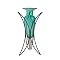 Amphora Vase on Half Moon Metal Stand