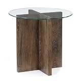 Magnussen Furniture Terria Collection - Wood and Glass Round End Table
