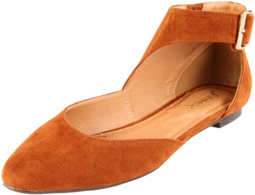 Gomax Womens Giulia 29 Flat,Cognac,11 M US