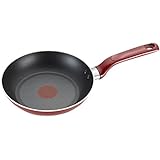 T-fal C91207 Excite Nonstick Thermo-Spot Dishwasher Safe Oven Safe PFOA Free Fry Pan Cookware, 12-Inch, Red