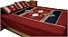 Full Bed Sheet Pillow Cases Flat-Sheet Queen Size Cotton Fabric Embroidery Patchwork India (bshtp107)