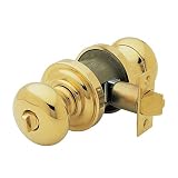 Baldwin 5205.003.ENTR Classic Knob Keyed Entry Set, Lifetime Polished Brass