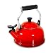 Le Creuset Enamel-on-Steel Whistling 1-4/5-Quart Teakettle, Cherry