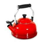 Le Creuset Enamel-on-Steel Whistling 1-4/5-Quart Teakettle, Cherry