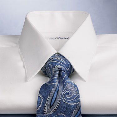Trim Fit Pinpoint Oxford European Straight Collar French Cuff Dress Shirt