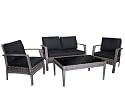 Gartengarnitur P. Rattan Sitzgruppe inkl. Polster - 13tlg.