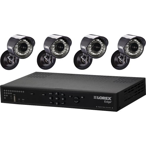 Lorex Edge+ LH328501C4 8-Channel Video Security DVR with Internet, 3G Mobile Viewing and 4 Security Cameras (Black)