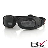 Bobster Eyewear PISTON GOGGLE BLK/REFLECT Goggles Piston BLK REFLECTIVE LENS - BPIS01R