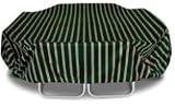 Two Dogs Designs, 110 Oval/Rect Table Cover, Green Stripes