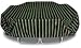 Two Dogs Designs 110-Inch Oval/Rectangle Table and Chairs Cover, Green Stripes